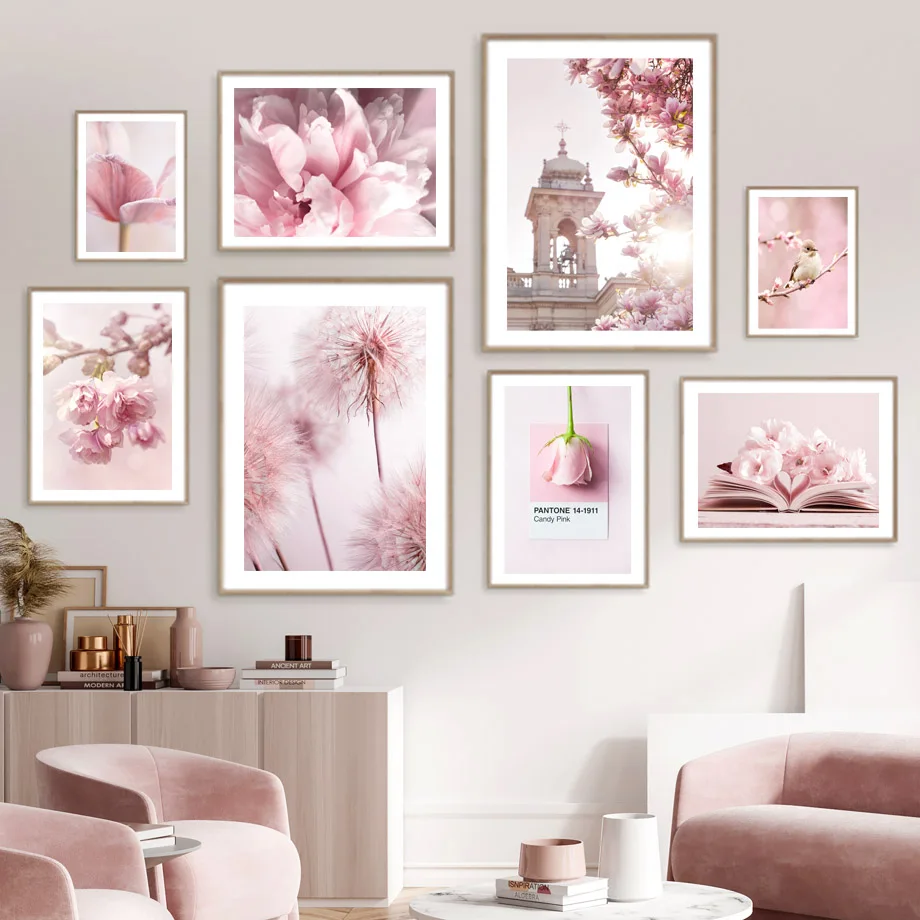 Orchard Sprayer Tractor - Spring Pink Rose Peony Sakura Dandelion